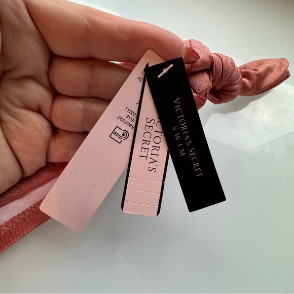 Victoria's Secret Tie Side Cheeky Deep V Front Teeny Bikini Bottom Womens XL NEW - Picture 3 of 5